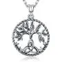 Aniu Tree of Life Necklace, Celtic Family Tree Pendant for Women, Sterling Silver Jewelry Gift - Oxidized Special Effect Aniu Tree of Life Necklace, Celtic Family Tree Pendant for Women, Sterling Silver Jewelry Gift - Oxidized Special Effect