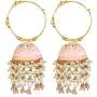 Aheli Elegant Wedding Party Designer Floral Enamel Jhumka Jhumki Earrings with Beaded Tassel Ethnic Fashion Jewelry for Indian Women Aheli Elegant Wedding Party Designer Floral Enamel Jhumka Jhumki Earrings with Beaded Tassel Ethnic Fashion Jewelry for Indian Women