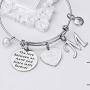 Aunt Gifts from Niece, Dainty Aunt Gift Engraved The Love between an Aunt and Niece Lasts Forever Relationship Bracelet Initial Charm Bracelets for Women Best Aunt Ever Gifts from Niece Nephew