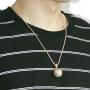 Basketball Pendant Gold Stainless Steel Chain Sports Necklace Hip-hop Jewelry Basketball Fans Gift (Gold)