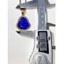 Men Women Ladies Jewelry Iced Laughing Cute Dark Blue Jade Buddha Pendant Necklace Rope Chain Genuine Certified Grade A Jadeite Jade Hand Crafted, Jade Necklace, 14k Gold Filled Laughing Jade Buddha Necklace, Blue Jade Medallion, Fast Prime Shipping