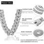 Halukakah Gold Chain for Men Iced Out,14MM/20MM Mens 18k Real Gold Plated/Platinum White Gold Finish Diamond Cuban Link Chain Miami Choker Necklace Bracelet,Full Cz Prong Set,with Giftbox