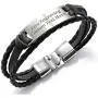 GAGAFEEL Leather Cuff Bracelet Braided Rope Custom Engraved Logo ID Stainless Steel Bangle DIY Birthday Xmas Gift GAGAFEEL Leather Cuff Bracelet Braided Rope Custom Engraved Logo ID Stainless Steel Bangle DIY Birthday Xmas Gift
