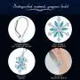 JO WISDOM 925 Sterling Silver White/Blue CZ Snowflake Leverback Earrings Drop & Dangle Earrings JO WISDOM 925 Sterling Silver White/Blue CZ Snowflake Leverback Earrings Drop & Dangle Earrings