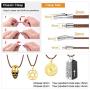 ChainsPro Waterproof Braided Leather Necklace Wax Rope Chain, Customize Available, 2/3mm Width, with Durable Snap Clasp, 16”18'' 20'' 22'' 24'' 26'' 28'' 30''-Send Gift Box