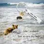 ENSIANTH Funny Corgi Keychain Life’s Short But So Are My Legs Keychain Dogs lover Gifts Inspirational Gift