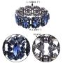 EVER FAITH Womens Crystal Vintage Style Elegant Bridal Elastic Stretch Bracelet
