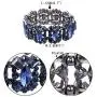EVER FAITH Womens Crystal Vintage Style Elegant Bridal Elastic Stretch Bracelet