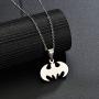 RZCXBS Womens Men Lightweight Surgical Stainless Steel Bat Man Necklace Charm Batman Insect Necklace