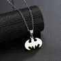 RZCXBS Womens Men Lightweight Surgical Stainless Steel Bat Man Necklace Charm Batman Insect Necklace