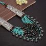 Zephyrr Tibetan Handmade Statement Long Multi Strand Necklace Fashion Mosaic Jewelry for Girls and Women, Wooden Beaded JAN-2235