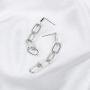 Link Chain Drop Earrings Minimalist paperclip Chain Dangle Earrings for Women Girls Gold Silver