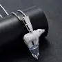 Moca Jewelry Iced Out Glacier Polar Bear Pendant 18K Gold Plated Chain Bling CZ Simulated Diamond Hip Hop Necklace for Men Women