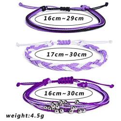 Bohemian Friendship Bracelet Set Beach Waterproof String Ocean Surfer Beaded Jewelry Adjustable Braided Rope String Cactus Bracelets Boho Stretch Handmade Woven Bracelets for Teen Girls