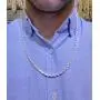 Authentic Solid Sterling Silver Rope Diamond-Cut Braided Twist Link .925 ITProLux Necklace Chains 1.5MM - 5.5MM, 16'' - 30'', Made In Italy, Men & Women, Next Level Jewelry