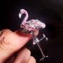 KimYoung Flamingo Brooch Pin Jewelry for Women, Gifts for Girlfriend Wife