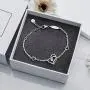 ELEGANZIA Heart Bracelet Sterling Silver for Women, Cubic Zirconia Love Charm Bracelet Eternity Jewelry Anniversary Birthday Valentine for Her ELEGANZIA Heart Bracelet Sterling Silver for Women, Cubic Zirconia Love Charm Bracelet Eternity Jewelry Anniversary Birthday Valentine for Her