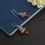 Zephyrr Zephyrr Handmade Earrings with Rudraksha Seeds and Shiva Trishul Charm Lighyweighted Silver Oxidized Fashion Jewelry For Girls & Women JAN-4885