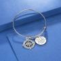 CJ&M Cousin Bangle, Cousin Gift, Cousin Bracelet, Cousin Jewelry, Gifts for Cousins, Compass Charm, Cousin Pendants Bangle