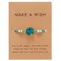 HUNO 4Pcs/Pack Handmade Druzy Wrap Friendship Braided Bracelet Adjustable Wrist Cord Beaded Bracelet for Women Girls Wish Card Jewelry