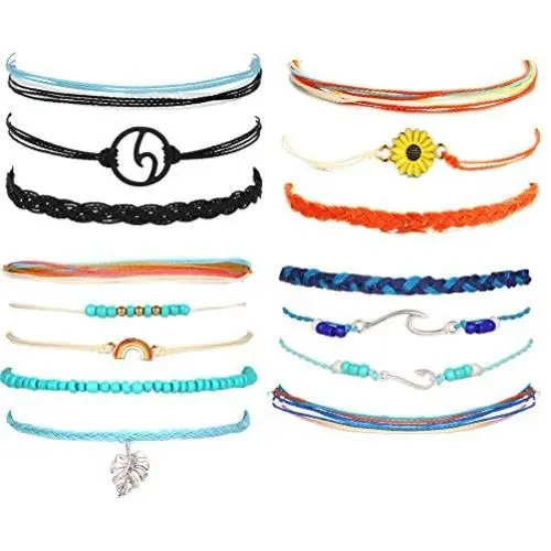VSCO String Wave Ankle Bracelets for Women Sunflower Compass Moutain Waterproof Strand Anklets Bracelet Set for Teen Girls VSCO String Wave Ankle Bracelets for Women Sunflower Compass Moutain Waterproof Strand Anklets Bracelet Set for Teen Girls
