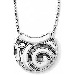 Brighton Sway Reversible Silver Plated Enamel Necklace
