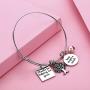 Udobuy Teacher Bangle Bracelet-Teacher Gift, Show Your Teacher Appreciation Thank You Gifts for Teachers
