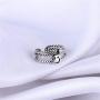 kelistom Silver Smile Face Open Ring for Women Men Adjustable Wide Smiling Statement Ring Fashion Party Jewelry
