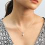Sterling Silver Dove Cross Pendant Necklace