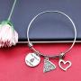 Funny Pizza Bracelet You Have a Pizza My Heart Pizza Food Lover Jewelry Pizza Gift for Wife Girlfriend（have pizza heart BR）