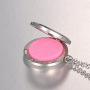 HooAMI Aromatherapy Essential Oil Diffuser Necklace - Stainless Steel Message Pendant Locket Jewelry,12 Refill Pads
