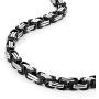 Urban Jewelry Impressive Mechanic Style Stainless Steel Mens Necklace Silver Black Chain for Men (18,21,23 Inches)