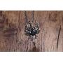Dragon Sword Necklace for Men or Women Stainless Steel Black Cubic Zirconia Punk Gothic Vintage Look Mythical Pendant with Chain Fantasy Fashion Jewelry by Ginger Lyne