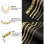 Jewelry Kingdom 1 Gold Link Chain Necklace for Men and Women Designer 14K Gold Curb Chain Choker 2MM 4MM Thick Thick Thick for Pendants Hip hop Jewelry Available Length 16inch to 30inch