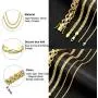 Jewelry Kingdom 1 Gold Link Chain Necklace for Men and Women Designer 14K Gold Curb Chain Choker 2MM 4MM Thick Thick Thick for Pendants Hip hop Jewelry Available Length 16inch to 30inch