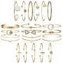 YADOCA 23 Pcs (5 PACK) Stackable Open Cuff Bracelet Set for Women Multiple Layered Wrap Bangle Bracelet Adjustable Knot Triangle Turquoise Cuff Bracelets YADOCA 23 Pcs (5 PACK) Stackable Open Cuff Bracelet Set for Women Multiple Layered Wrap Bangle Bracelet Adjustable Knot Triangle Turquoise Cuff Bracelets