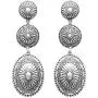 Rosemarie Collections Womens Statement Western Style Triple Concho Dangle Earrings, 2.5'' Rosemarie Collections Womens Statement Western Style Triple Concho Dangle Earrings, 2.5''
