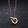 Showfay Necklace for Women, Roman Numeral Circle Necklace Suitable for Daily Life, at Work, or Party, Retro Women Necklace with Cubic Zirconia for Valentine’s Day/Holiday/Festival Gift