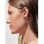 Twisted Hoop Earrings 14K Gold Plated 925 Sterling Silver Post Chunky Hoop Earrings Lightweight High Polished Hoops Jewelry Gift for Women and Gi