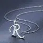 Initial Necklace, 925 Sterling Silver Monogram Letter Pendant with Created Opal, A-Z Alphabet Necklace, Initial Jewelry Gifts for Women Girlfriend Daughter
