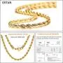OSTAN 2.0 MM 3MM 4MM 5MM Twist Rope Necklace Stainless Steel Chain Necklace Men Women Jewellery
