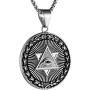 AsAlways Stainless Steel Olive Branch Eye of Horus Egypt Charm Jewelry Good Luck Success Amulet Friendship Cross pendant
