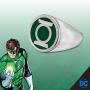DC Comics Mens Stainless Steel Justice League Superhero Logo Ring Jewelry, Green Lantern, Size 10