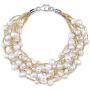 THE PEARL SOURCE 4-5mm Genuine White Freshwater Cultured Pearl Mila Bracelet for Women