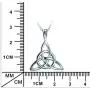 925 Sterling Silver Good Luck Irish Celtic Knot Triangle Vintage Pendant Necklaces, Rolo Chain 18 inches 925 Sterling Silver Good Luck Irish Celtic Knot Triangle Vintage Pendant Necklaces, Rolo Chain 18 inches