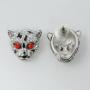 EVER FAITH Silver-Tone Leopard Necklace Earrings Set with Clear Austrian Crystal