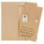 Quan Jewelry Father and Daughter Necklace Set, Dog Tag and Heart Charms Inspirational Gifts with Greeting Card Quan Jewelry Father and Daughter Necklace Set, Dog Tag and Heart Charms Inspirational Gifts with Greeting Card