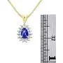 RYLOS Matching Jewelry For Women 14K Yellow Gold Diamond & Blue Star Sapphire Matching Earrings, Pendant Necklace and Ring Set with 18'' Chain 6X4MM Jewelry For Women Womens Jewelry Gold Jewelry