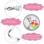 Hicarer 13 Pieces Easter Rabbit Bracelet Dome Glass Jewelry Easter Silver Rabbit Bracelet Bunny and Egg Themed Bracelets for Women Girls
