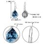 EVER FAITH 925 Sterling Silver Gift Jewelry For Women CZ Twist Teardrop Hook Dangle Earrings